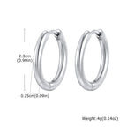 Minimal Hoop Earring — Stainless Steel