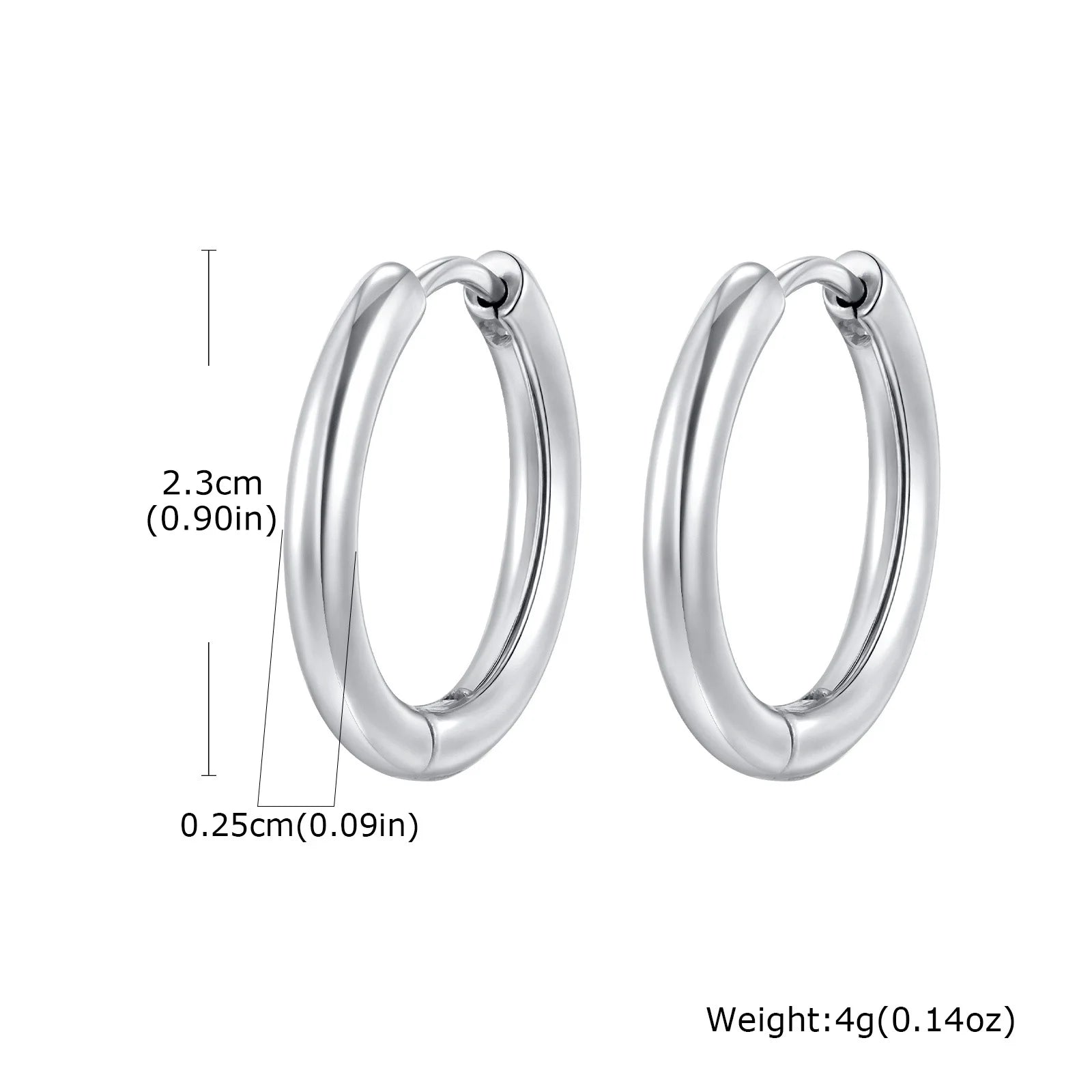 Minimal Hoop Earring — Stainless Steel