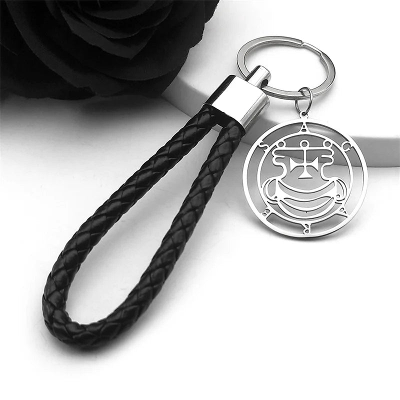 Baphomet Steel Pendant Sigeal Sigil Lucifer Key