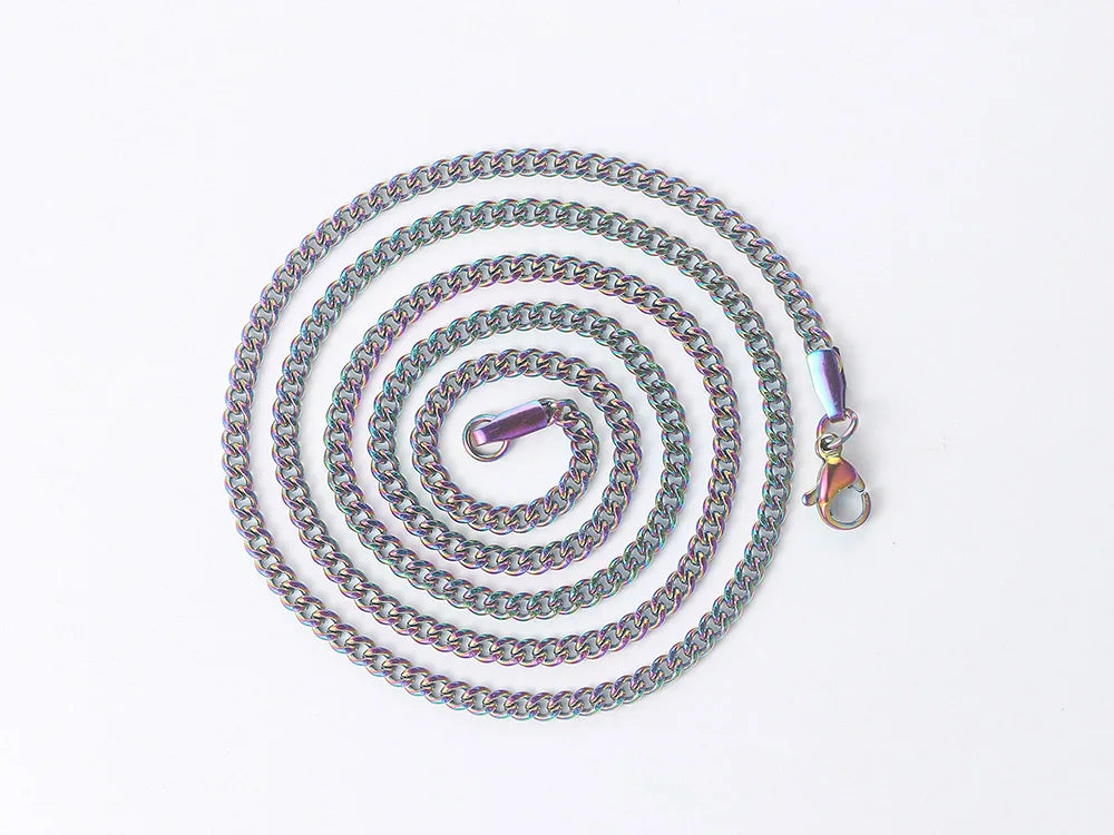 Stainless Steel Cuban Chain Necklace 3MM