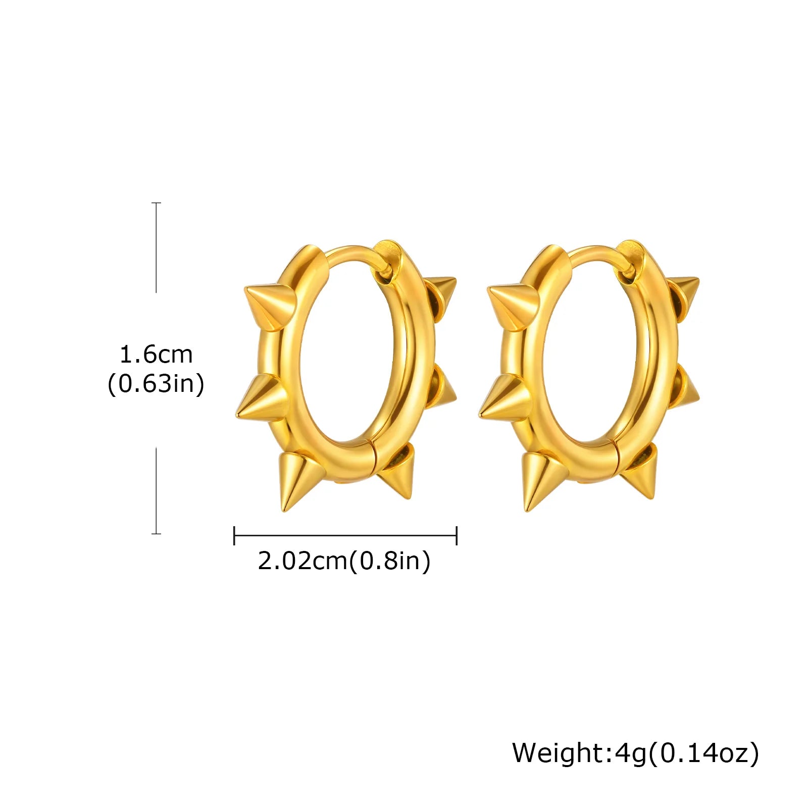 Rivet Hoop Earring — Stainless Steel