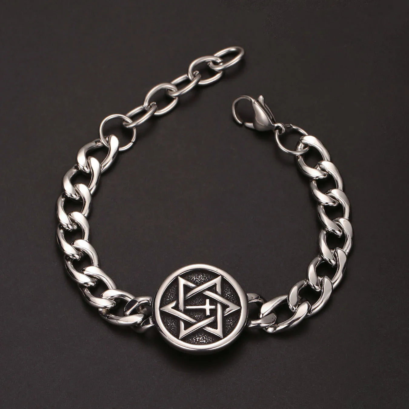 Star of David Bracelet — Stainless Steel