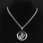 Statement Pendant Necklace — Stainless Steel