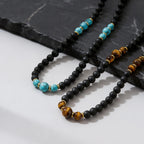Turquoise Beaded Stone Collar Necklace