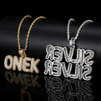 Iced Out Letter Pendant Necklace Name