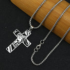 Anime Cross Chain Pendant Necklace — Zinc Alloy