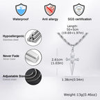 Sword Pendant Necklace — Stainless Steel