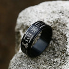 Fashion Nordic Odin Viking Trinity Stainless Steel Ring Vintage Vikings Rune Ring Men Women Simple Amulet Jewelry Gift