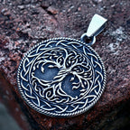 Vintage Classic Stainless Steel Viking Tree of Life Pendant Necklace For Men Fashion Nordic Vienna Yggdrasil Jewelry Wholesale