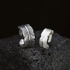 Retro The Guardian Angel Feather Ring For Men Women Punk Gothic Adjustable Open Ring Unisex Jewelry Accessories Gift For Lovers