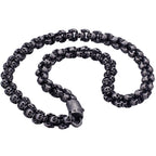 12MM Wide Stainless Steel Mens Skull Link Chain Necklace Men Punk Gothic Choker Skeleton Bracelet Men Man 50 70CM Long