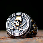 2022 NEW Men's 316L stainless-steel rings skulll ring Motorcycle Band Biker Party Fashion Jewelry for gift free shipping