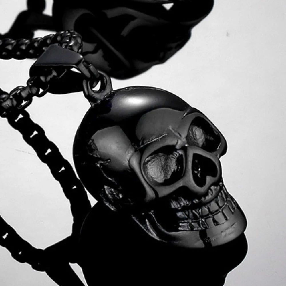 Skull Pendant Necklace — Stainless Steel