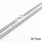 Punk Curb Cuban Link Chain Men Women Stainless Steel Long Necklace Fashion Tide Hip Hop Sweater Accessories Party Jewelry Gifts