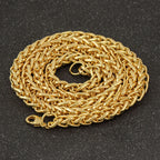 Rope Gold Chain Twist Trends 3/4/5/6mm Thick