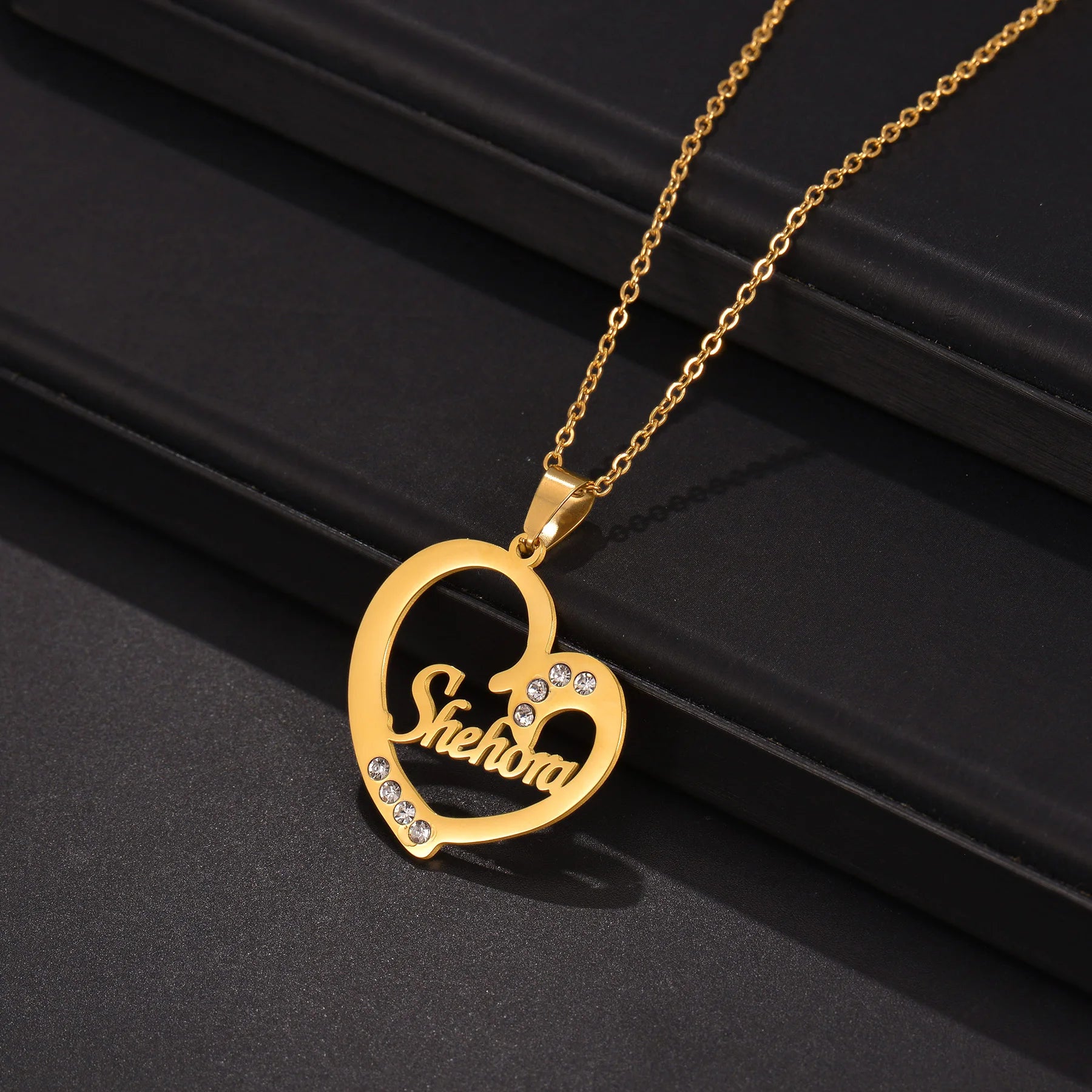 Personalized Custom Zircon Name Necklace Stainless Steel for Women Men Double Layers Zircon Twist Chain Birthday Jewelry Gift