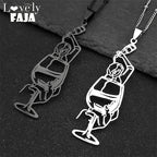 Silver Pendant Hollow Wine Glass Drinking