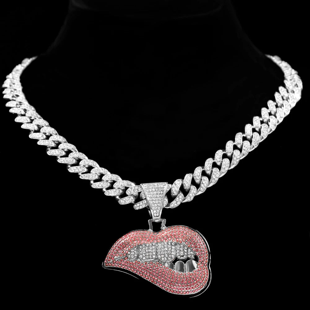 Iced Out Cuban Chain Necklace — Stainless Steel