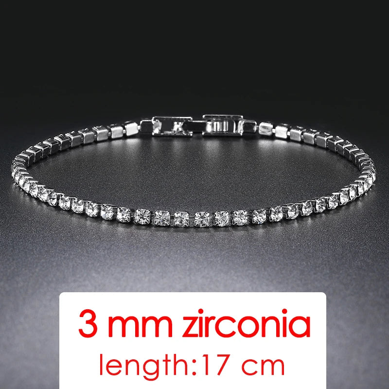 ZHOUYANG Tennis Bracelets For Women Simple Luxury Round Crystal Gold Color Bangle Chain Wedding Female Gift Wholesale Jewelry