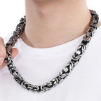 60/63CM Length Chain Necklace for Man Solid 10/13MM Width Stainless Steel Link Chains On Neck Jewelry Mens Necklaces