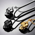 Retro Skull Pendant Necklace — Gothic