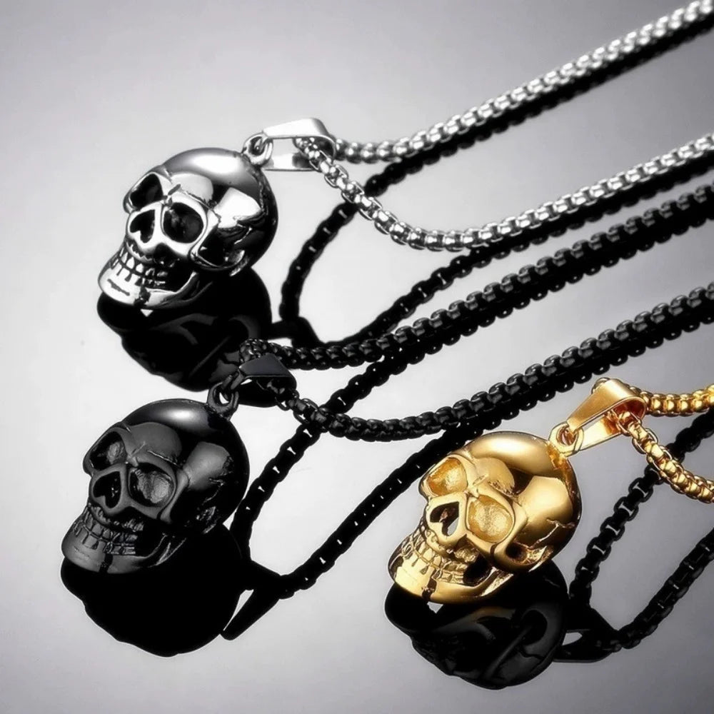 Retro Skull Pendant Necklace — Gothic