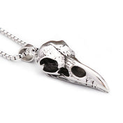 Nordic Raven Gothic Skull Pendant Necklace — Stainless Steel
