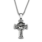 Jesus Crown Thorns Silver Pendant Inri Crucifix