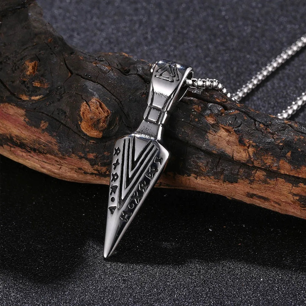 Viking Arrow Pendant Necklace