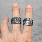 Viking Tree of Life Vegvisir Ring — Stainless Steel