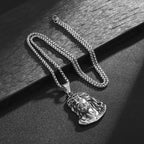 Jesus Pendant Necklace — Stainless Steel