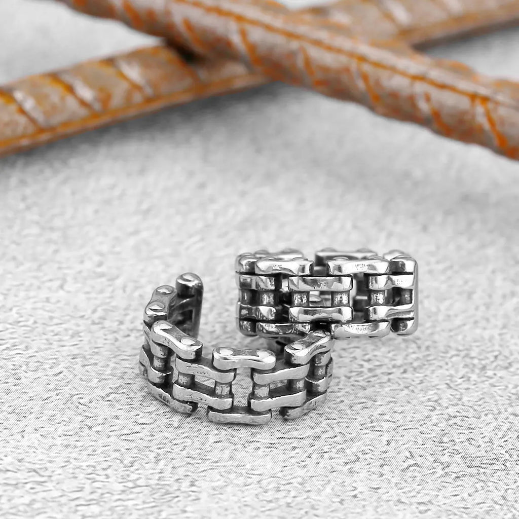 Vintage Viking Odin Amulet Stud Earrings — Stainless Steel