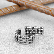 Vintage Viking Odin Amulet Stud Earrings — Stainless Steel