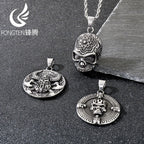 Ghost House Skull Pendant Necklace — Stainless