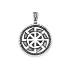 Nordic Steel Pendant Slavic Kolovrat 316L Vintage