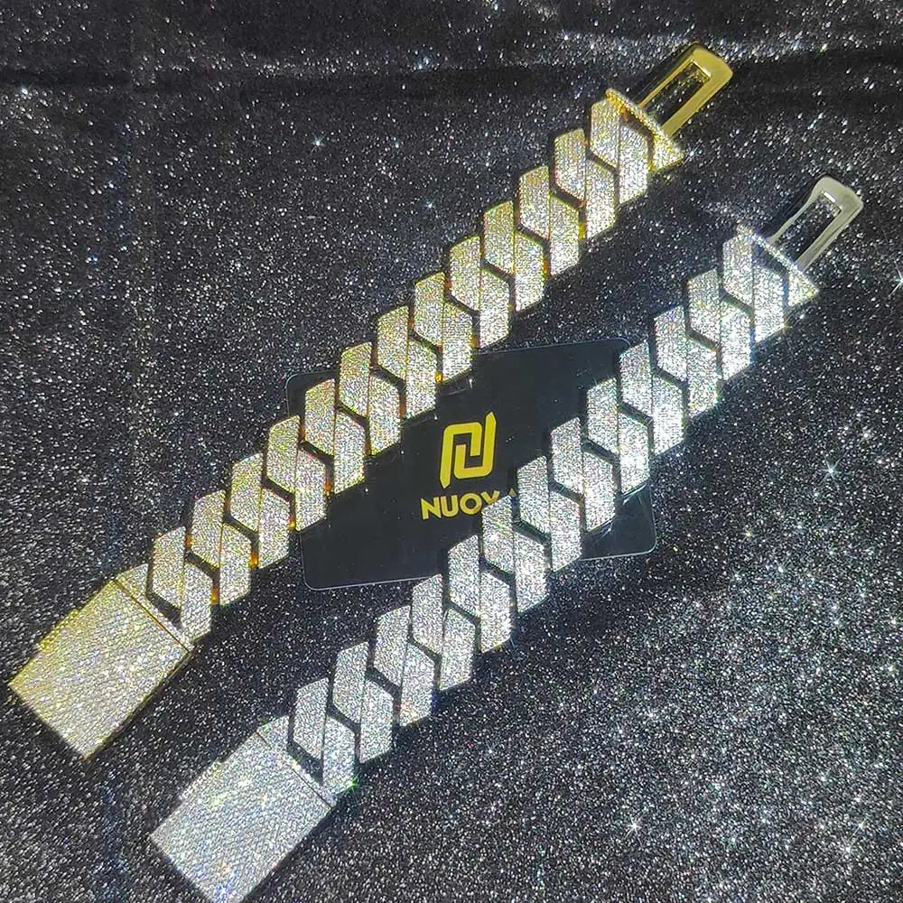 Gold Cuban Bracelet Iced Out 25MM Statement