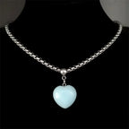 Luminous Heart Glow Dark Pendant — SS