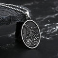 2024 New Men Stainless Steel Archangel St.Michael Guardian Pendant Necklaces Fashion Jewelry Creativity Chains Gifts