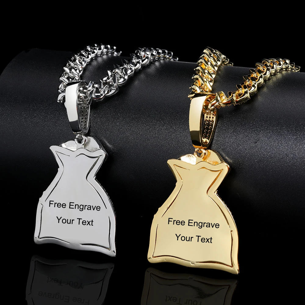 Iced Out Photo Pendant Necklace