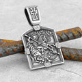 Men's Stainless Steel Vintage Viking Necklace Religious Belief Jesus Odin Valknut Fashion Pendant Warrior Shield Amulet Jewelry