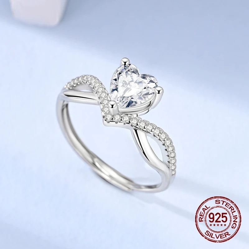 Men's Ring 925 Sterling Silver Couple Rings Square CZ Inlay Minimalist Daily Wear Jewelry Gift for Men Valentine's Day