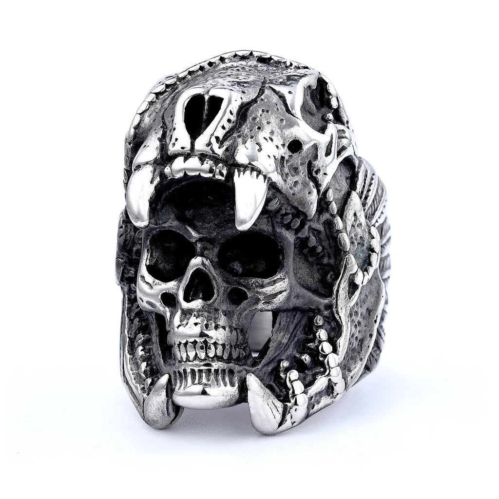 Multi Style Gothic Skull Rings Stainless Steel Fashion Personality Hip-hop Men Ring Biker Party Charm Jewelry Gift
