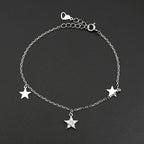 Star Silver Bracelet Sterling Zircon Vintage Mystical