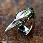 2023 NEW Men's 316L stainless steel rings Nordic VIKING Odin Raven head Animal Amulet fashion Jewelry for Gifts free