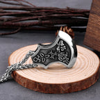 Stainless Steel Axe Pendant Vintage Viking Celtic Knot Wolf Amulet Rune Pendant Jewelry Men's Classic Trend Party