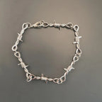 Gothic Barbed Wire Adjustable Cuban Link Bracelet