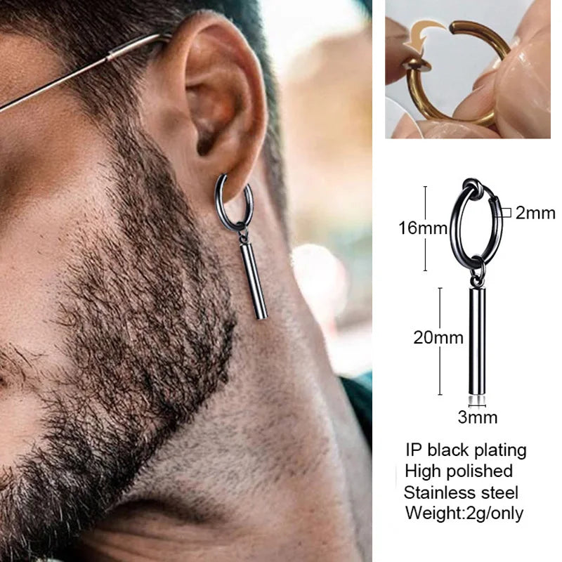 Lightning Bolt Huggie Earrings — Silver