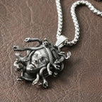 Medusa Snake Pendant Necklace — Stainless Steel