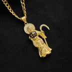 Scythe Death Skull Pendant — Stainless Steel