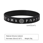 Viking Compass Silicone Bracelet 12mm
